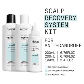 Nioxin Scalp Recovery™ System Kit - Itching and Scalp Dandruff - Anti-Dandruff Shampoo, Conditioner & Serum (200+200+100ml)
