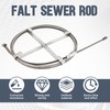 Blulu Flat Sewer Rod 3/4" x 50' Adjustable Grip Handle