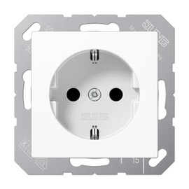 Jung Schuko socket A 1520 BF KI WW alpine white series A, series AS socket 4011377057647