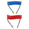15' RED AND BLUE COIL COILED AIR LINE HOSE SET