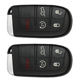 KEYALL 2 X Key Fob Shells Case for Dodge for Charger for Journey for Chrysler for 300 for Dodge for Challenger for Dart for Durango 2011-2018 M3N-40821302 7812A-40821302