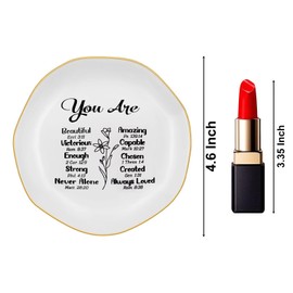 Koyzsen Christian Gifts for Women Trinket Jewelry Dish, Faith Religious Catholic Gifts for Women, Bible Verse Spiritual Birthday Gifts for Women, Gift for Mothers Day Christmas, Thanksgiving