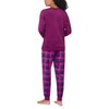 Nautica Women's 2 Piece Fleece Pajama Sleepwear Set, Purple Plaid,