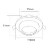Tecnolite Lámpara para Empotrar, Lámina de Acero, color Negro YD-345/N