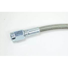 Fragola 310022 Fragola 22" Brake Hose -3 AN Braided Stainless Steel PTFE Line Steel Nuts