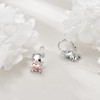 Cat Hoop Earrings 925 Sterling Silver Cat Earrings for Women