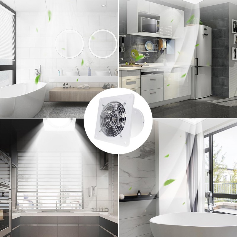 ACEDUROBLA 6'' Wall Mounted Exhaust Fan, 460CFM Metal Iron Ventilation