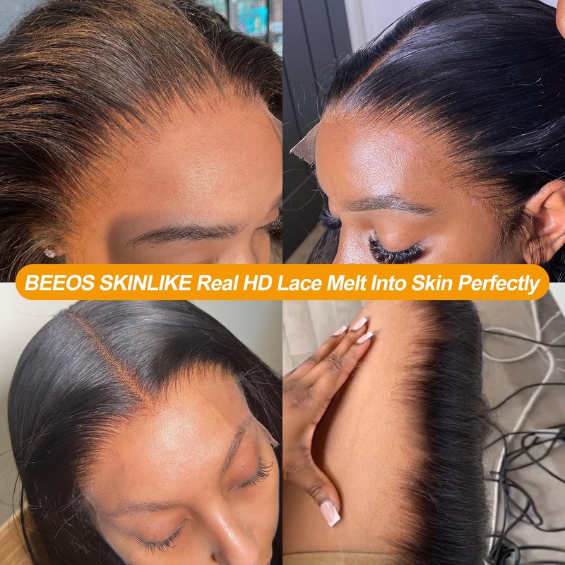 BEEOS Deep Wave 13x6 SKINLIKE Real HD Lace Frontal, Pre-Plucked