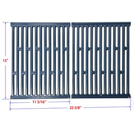 Direct Store DS122 7523 7521 7522 15" Porcelain Steel Cooking Grates Replacement for Weber Spirit E-210, Spirit S 200 & 210 (Pre-2012 with Side Control), Genesis Silver A, Spirit 500, 65904 65905