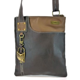 Chala SWING Pack Small Cross-Body Purse with Metal Mini Keychain (Brown- Owl)