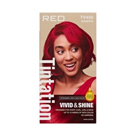 Red by Kiss Tintation Vivid & Shine Permanent Hair Dye – High Lift Formula with Argan Oil & Vitamin E, Bonding Complex, Sulfate & Ammonia Free, 100% Gray Coverage, Lasts 12+ Weeks (Magenta)
