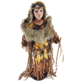 Kinnex WHISPERING 28" Native American Dress Porcelain Collectible Doll D28673