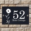 Badgemaster Modern Anthracite House Number Sign Plaque Stainless Steel Standoffs