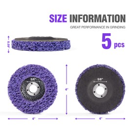 4'' x 5/8'' Strip Discs Paint Stripper Wheel Stripping Wheel for Angle Grinder 5PCS Grinders Power Tools for Clean Paint Stripping Disc Remove Paint Rust and Oxidation