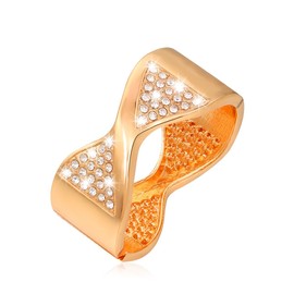 Eigso Gold Chunky Bangle Bracelets for Women Men Vintage Stainless Steel Stretch Cuff Bracelet for Women Men, Zinc, No gemstone