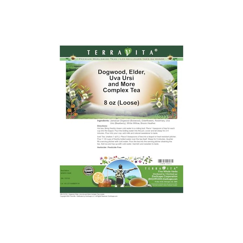 Anti-Cellulite Complex Tea (Loose) - Dogwood, Elder, Uva Ursi and
