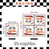 Racing Theme Napkins, Soft Racing Black & White Napkins for
