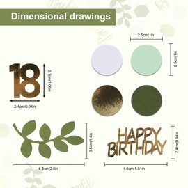 Confetti 18th Birthday Pack of 400, Confetti Birthday Table Decoration Confetti Happy Birthday, Confetti Decoration Birthday Table Decoration for 18th Birthday Decoration Table, Confetti Green for