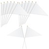 12 PCS Hand Held Blank Pennant Flag, 5×8 Inch White