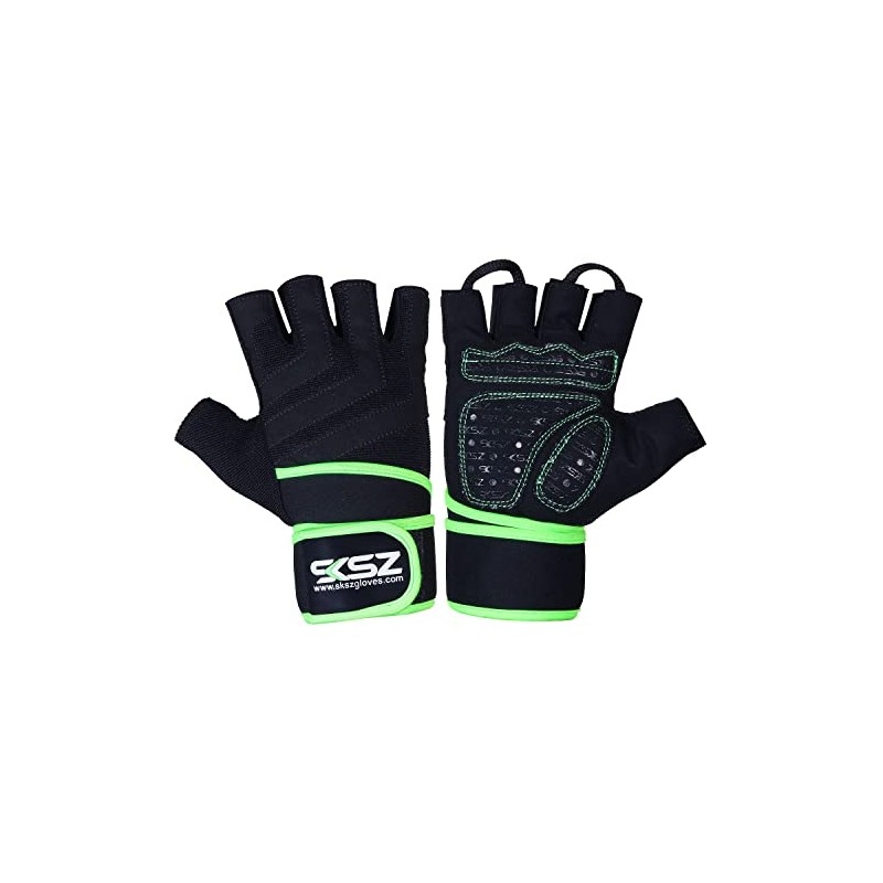 SKSZ LEATHER GYM GLOVES (F-Green, L)