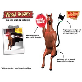 Hitch Critters 1049 Whoa Horsey Moving Ball Hitch Cover and Brake Light