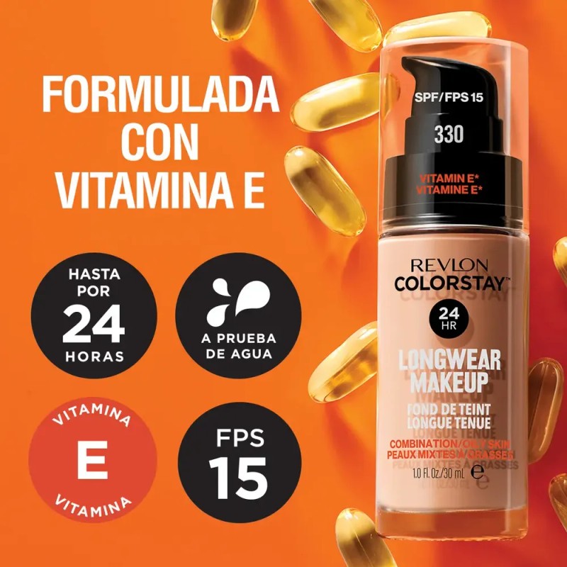Base de Maquillaje Revlon Colorstay Makeup Combination/oily Tono Natural Beige