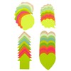 4A Shapes Sticky Notes,50 Sheets Neon Assorted and 50 Sheets