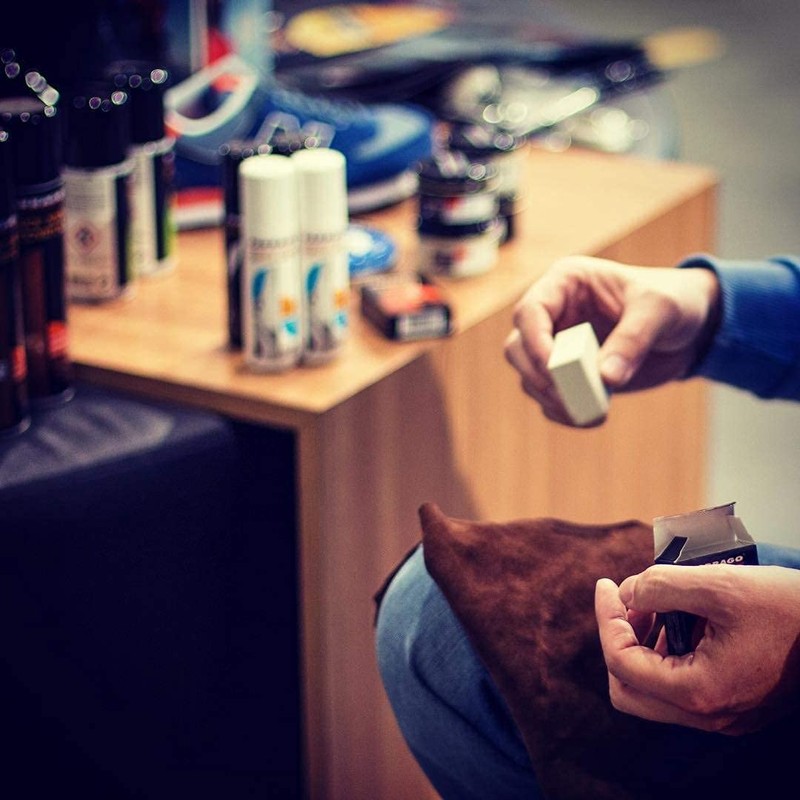 Tarrago - Bloque limpiador de gamuza y nubuck, Blanco sucio,