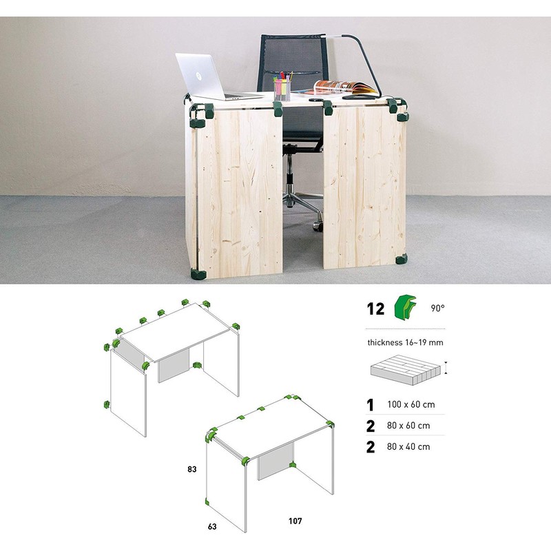 Playwood Connector, 90 Degree, 4 Pack