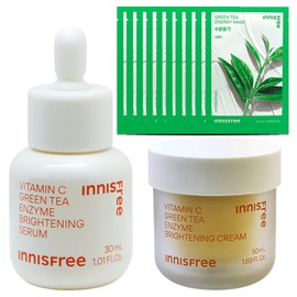Innisfree Vitamin C Capsule Moisture Cream 50mL+Vita C Green Tea Enzyme Blemish Toning Serum 30ml+ / 이니스프리 비타민C 캡슐 수분크림 50mL+비타C 그린티 엔자임 잡티 토닝 세럼 30ml+