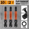 10-Pack T25 Torx Bits for Impact Driver- Torx Bit Set