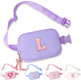 Belt Crossbody Bag for Girls Women - girls fanny pack ages 8-12 Teen Birthday Gifts Small Waist Packs Trendy Kids Fanny Pack, Purple, L