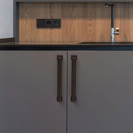 Alzassbg 6 Pack Oil Rubbed Bronze Cabinet Pulls, 6-1/4 Inch(160mm) Hole Center Cabinet Handles Kitchen Pulls for Cabinets and Drawer AL3071ORB