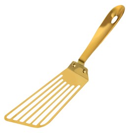 Snailhouse Slotted Spatula, Stainless Steel Metal High Heat Cooking Fish Turner Spatula for Kitchen Use Flipping, Turning, Frying, Gold