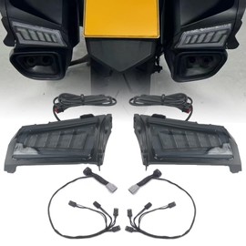 FWXEOZ Motorcycle Rear Saddlebag Saddle Bag Turn Signal LED Lights for Honda Goldwing 2018-2023/ Honda Goldwing Tour 2018-2023 Motorbike IP65 Waterproof Running Lighting Dynamic Brake Lamps (Black)