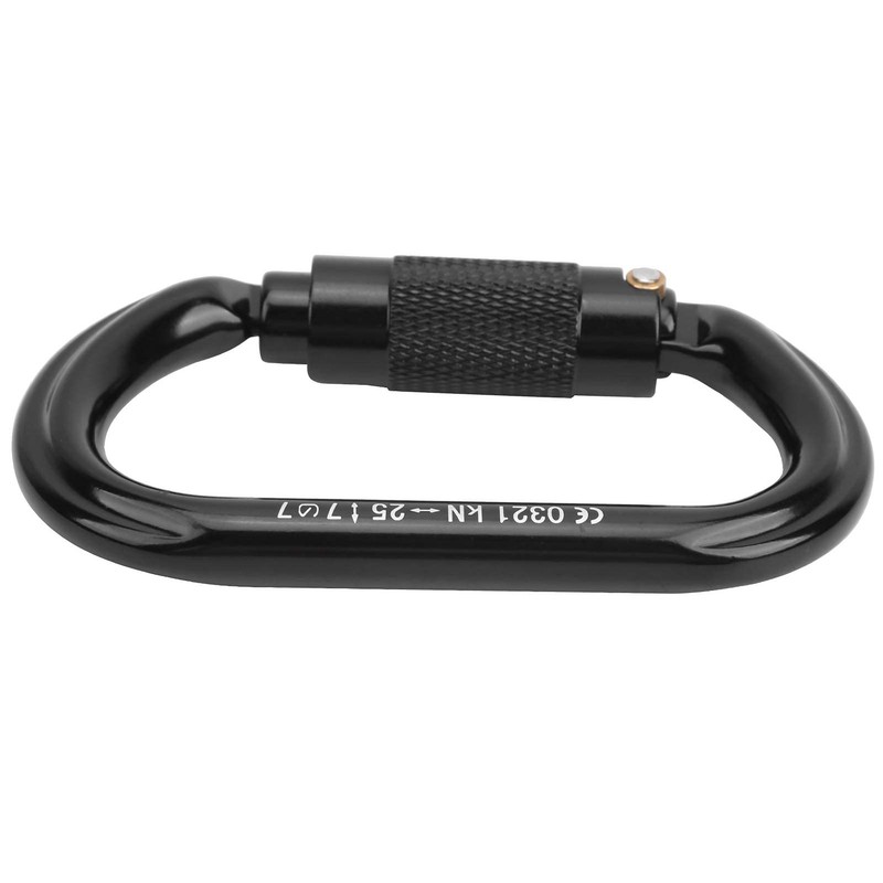Hilitand OXAD02 Aluminum O Shaped Carabiner with Safety Ring, Breaking