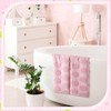 Mindsoft 2 Pcs Fall 3D Pink Pumpkin Jacquard Hand Towels
