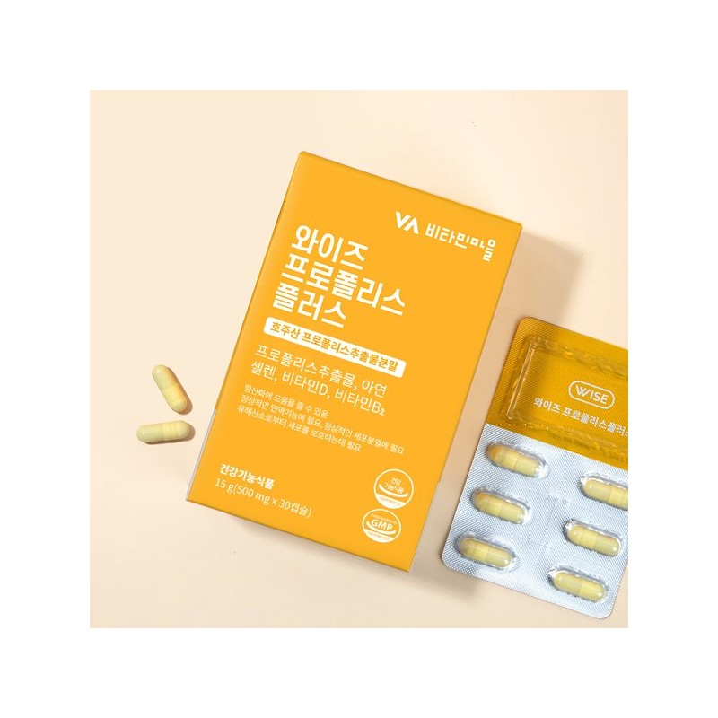 Vitamin Village 5중복합기능성 프로폴리스 플러스 면역력 항산화 1박스 30캡슐 5-in-1