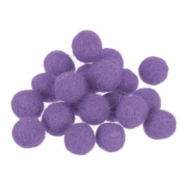 PATIKIL Wool Felt Balls Beads Wool Felting Pom 1cm 10mm Purple for Home Crafts Handcrafts Project DIY Pack of 20