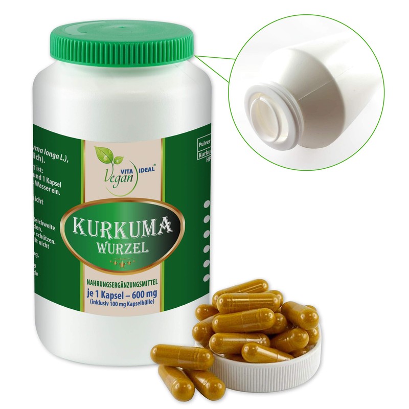 Vitaideal Vegan® Turmeric Root (Turmeric) 90 Vegetable Capsules Each 600