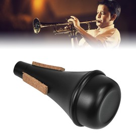 TANCUDER Trumpet Mute Aluminium Alloy Trumpet Silencer Trumpet Straight Mute Black Trumpet Mute Trumpet Practice Silencer for Trumpets