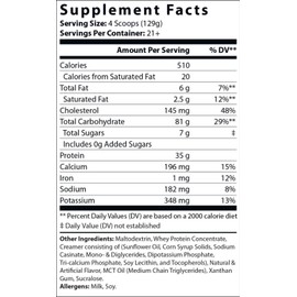 Conquest Bulk Mode Mass Gainer Vanilla Milkshake Flavor Low Sugar Formula - 6lbs