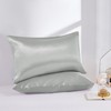 Moonlight Bedding Satin Silver Pillow Cases 2 Pack - Pillowcase