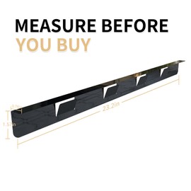 MOFINO Stove Gap Covers 316 Stainless Steel,2 Pack 23.2" Stove Gap Filler,Heat Resistant Stove Gap Guards,Between Stove and Counter Slide In Range Trim Kit for kitchen,Glossy Black