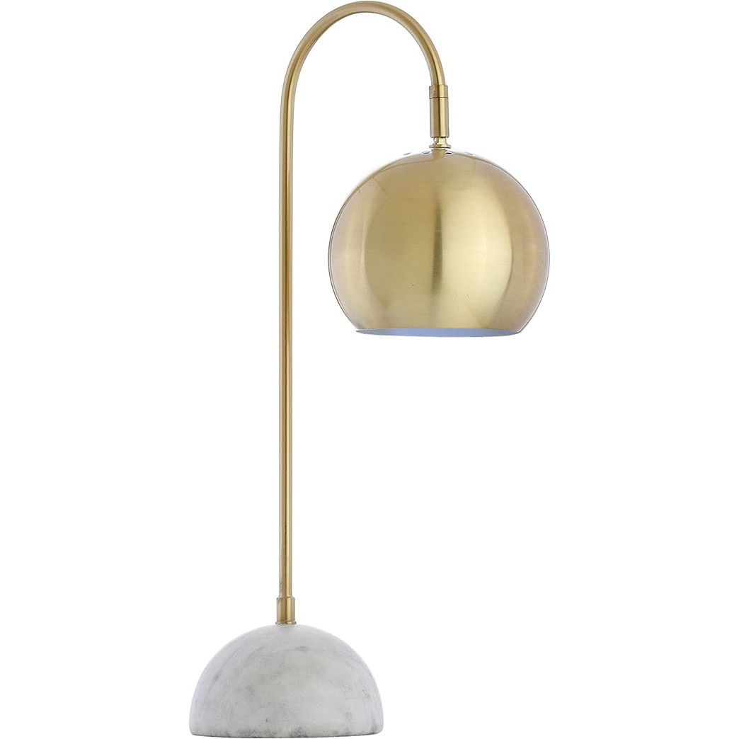 JONATHAN Y JYL6000A Stephen 23.5" Metal/Marble LED Lamp Contemporary,Modern,Transitional for Bedroom, Living Room, Office, College Dorm, Coffee Table, Bookcase, Brass Gold/White