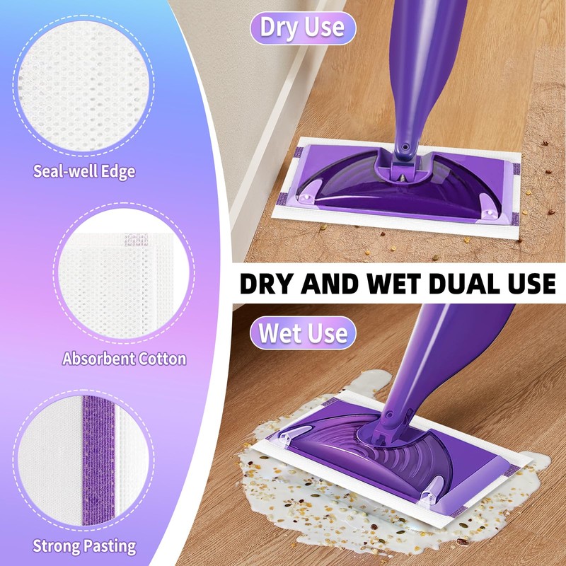 40 Count Mopping Pad for Wet Jet Mop Disposable Wetjet