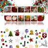 CUBLIVE Nail Charms, 12 Grids Christmas Ornaments, Mix Style Christmas