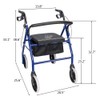 TOEIGEYNR Best Walkers for Seniors,Heavy Duty Steel Rollator Walker,Rollator Walker