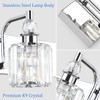 Ralbay Crystal Vanity Light Fixtures 3 Light Modern Crystal Bathroom