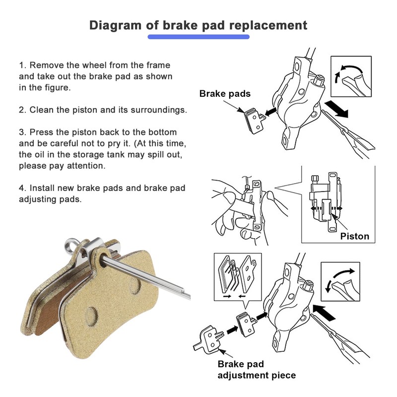 eMagTech 2 Pairs Bicycle Disc Brake Pads Compatible with Shimano